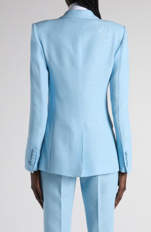 Tom Ford Sequin Embellished Double Breasted Jacket In Blue