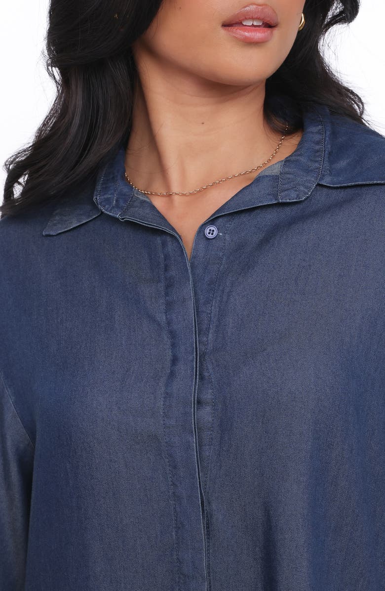 Petal & Pup Kiya Denim Romper, Alternate, color, Dark Denim