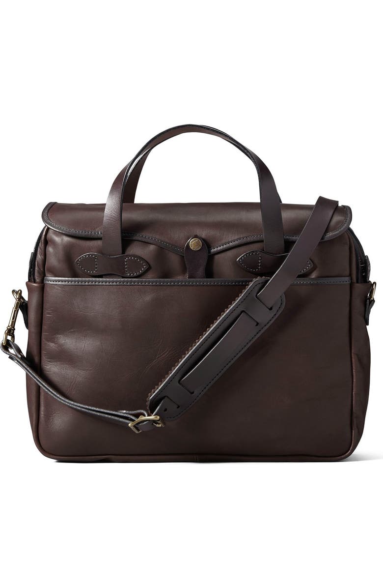 Filson Weatherproof Leather Briefcase, Main, color,