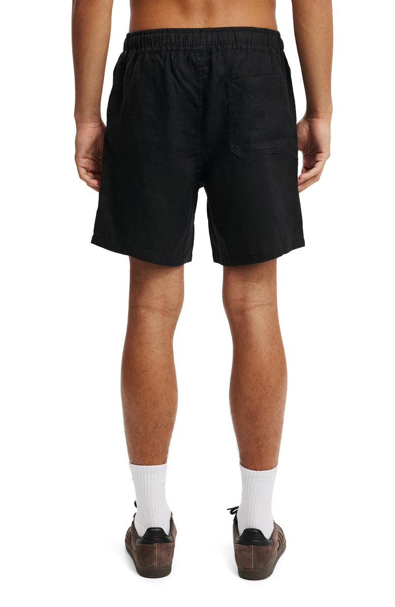 Cotton On Men's Linen Easy Short, Alternate, color, Black