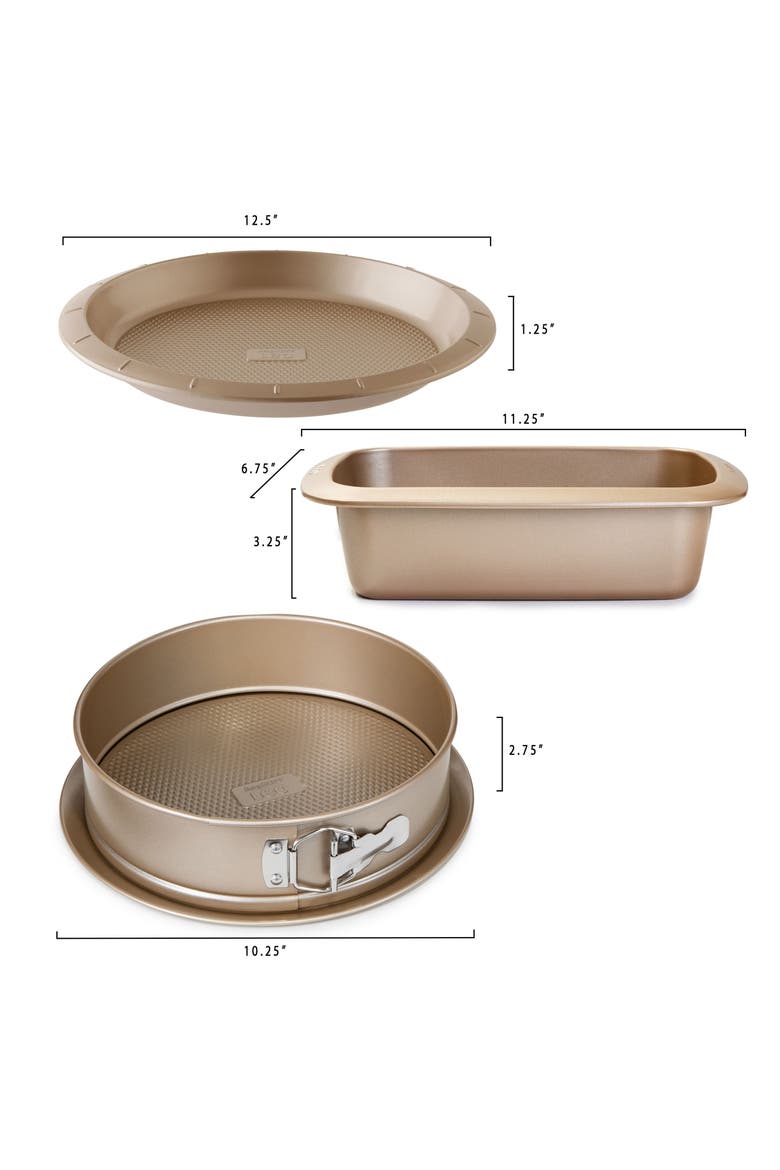 Leo Balance Carbon Steel 3-Piece Bake Set, Alternate, color, LATTE BROWN