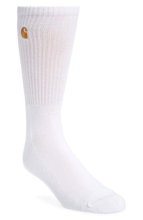 Carhartt Work In Progress Chase Crew Socks In White