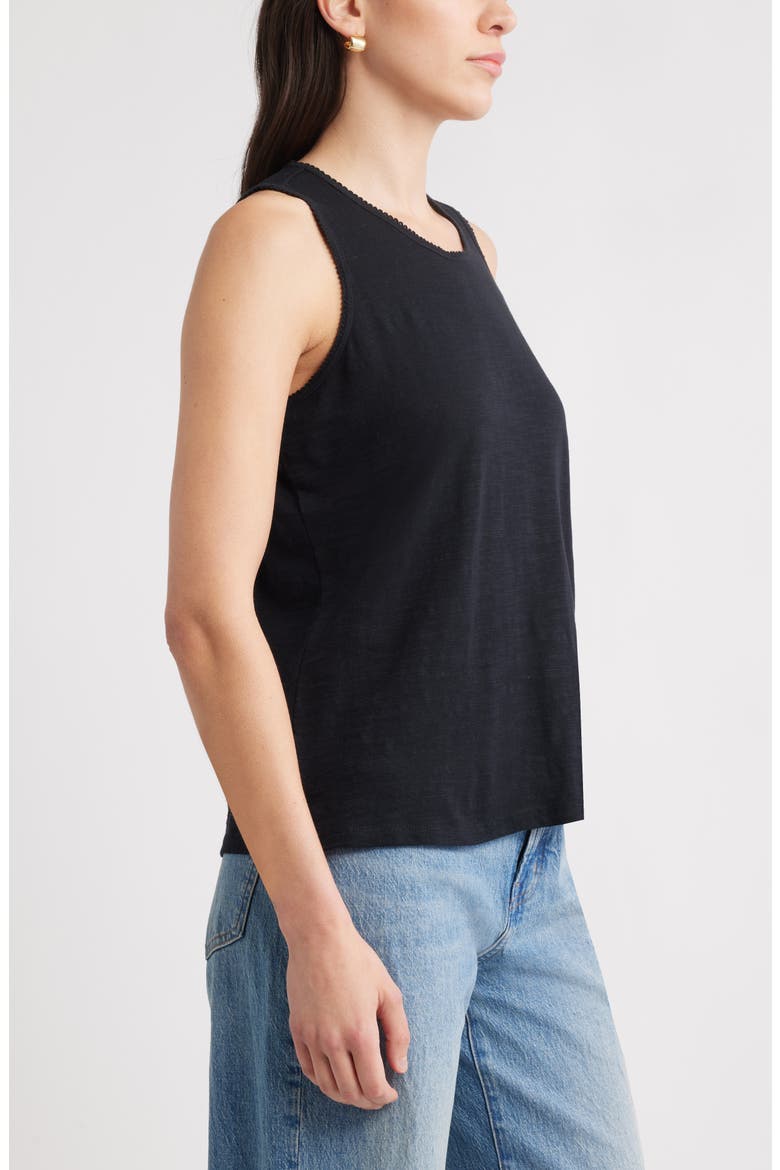 Scallop Trim Tank, Alternate, color, BLACK