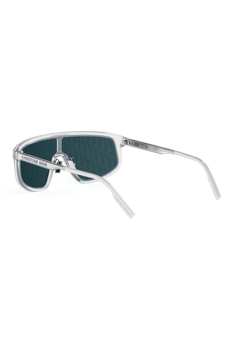 'DiorTag M1U 134.2 Mirrored Mask Sunglasses, Alternate, color, CRYSTAL/ OTHER / BLUE MIRROR
