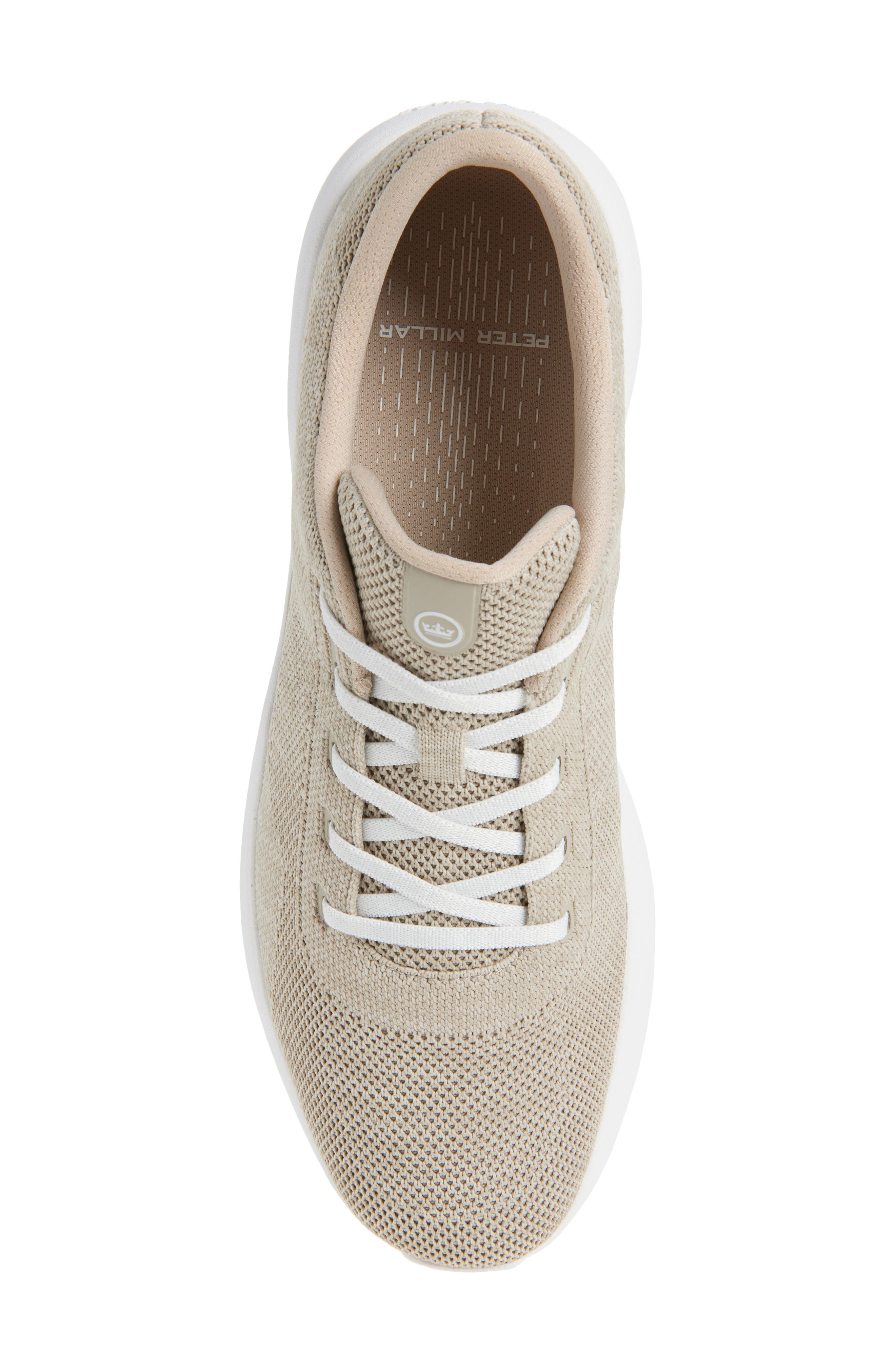 Peter Millar Glide v3 Knit Sneaker, Alternate, color, Stone