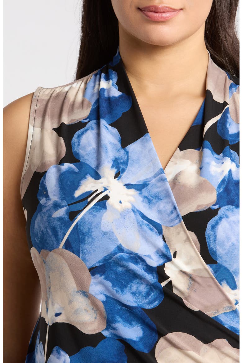 Faux Wrap Top, Alternate, color, DUTCH BLUE MULTI