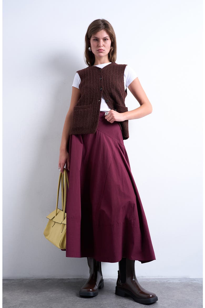 Stitchy Sweater Vest, Alternate, color, BROWN