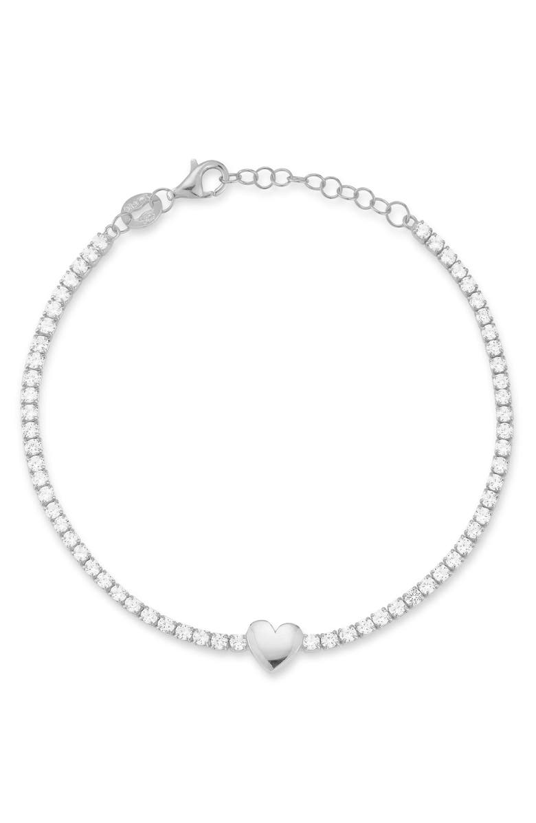 GLAZE JEWELRY Heart Tennis Bracelet, Main, color, 