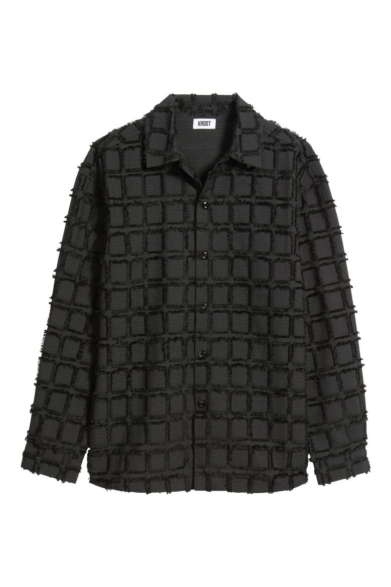 Jordan Ace Button-Up Shirt, Main, color, BLACK