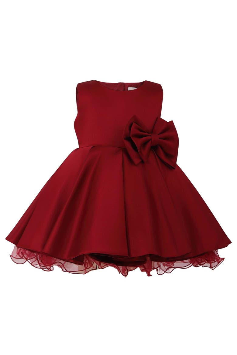 Bow Waist Dress, Main, color, Red