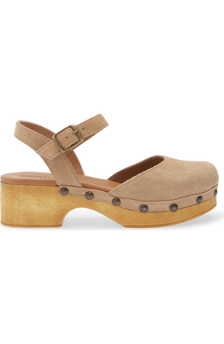 Cordani Winston Ankle Strap Platform Clog, Alternate, color, Biscotto