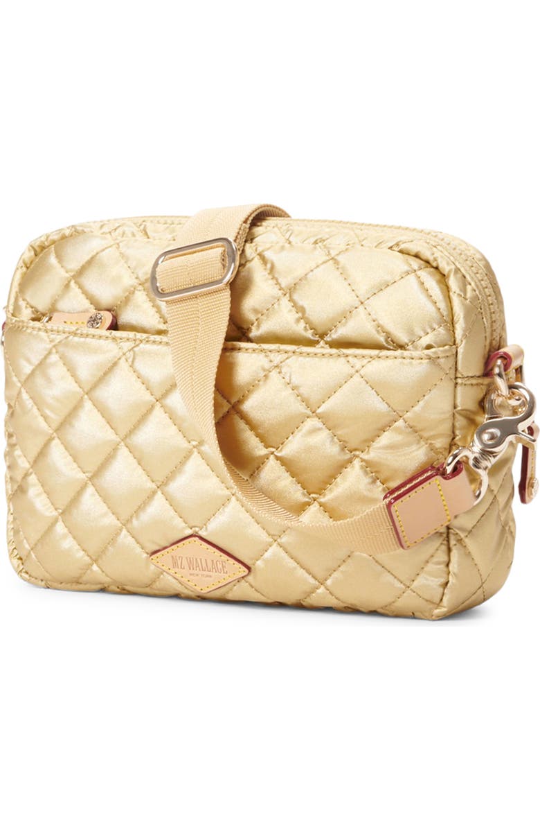 MZ Wallace Small Metro Quilted Nylon Camera Bag, Alternate, color, Light Gold Pearl Metallic