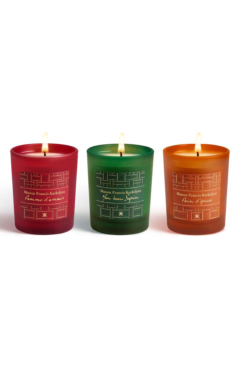 Maison Francis Kurkdjian Trio of Scented Candles Set, Alternate, color, 