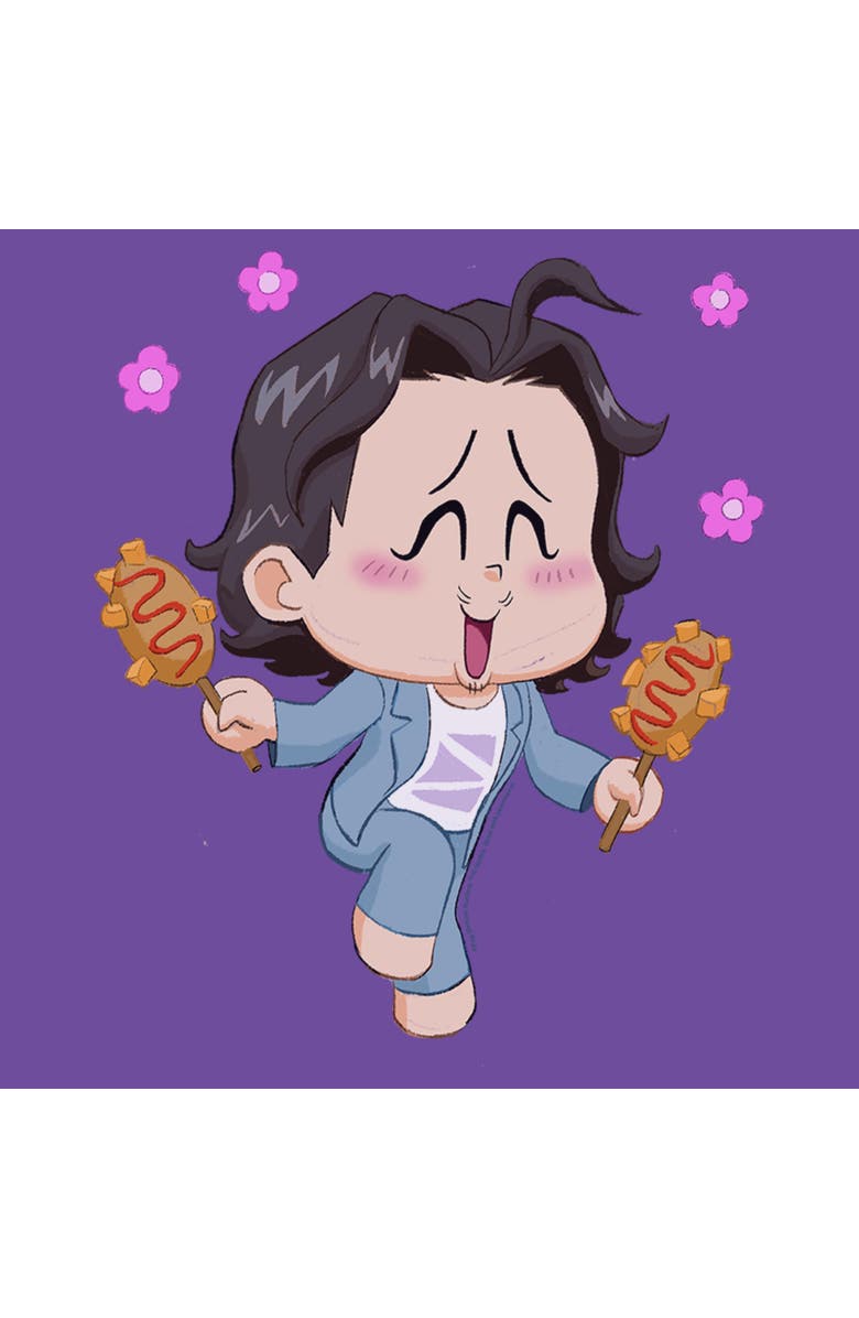 KPop Demon Hunters Junior's KPop Demon Hunters Bobby Corn Dog  Graphic T-Shirt, Alternate, color, Purple