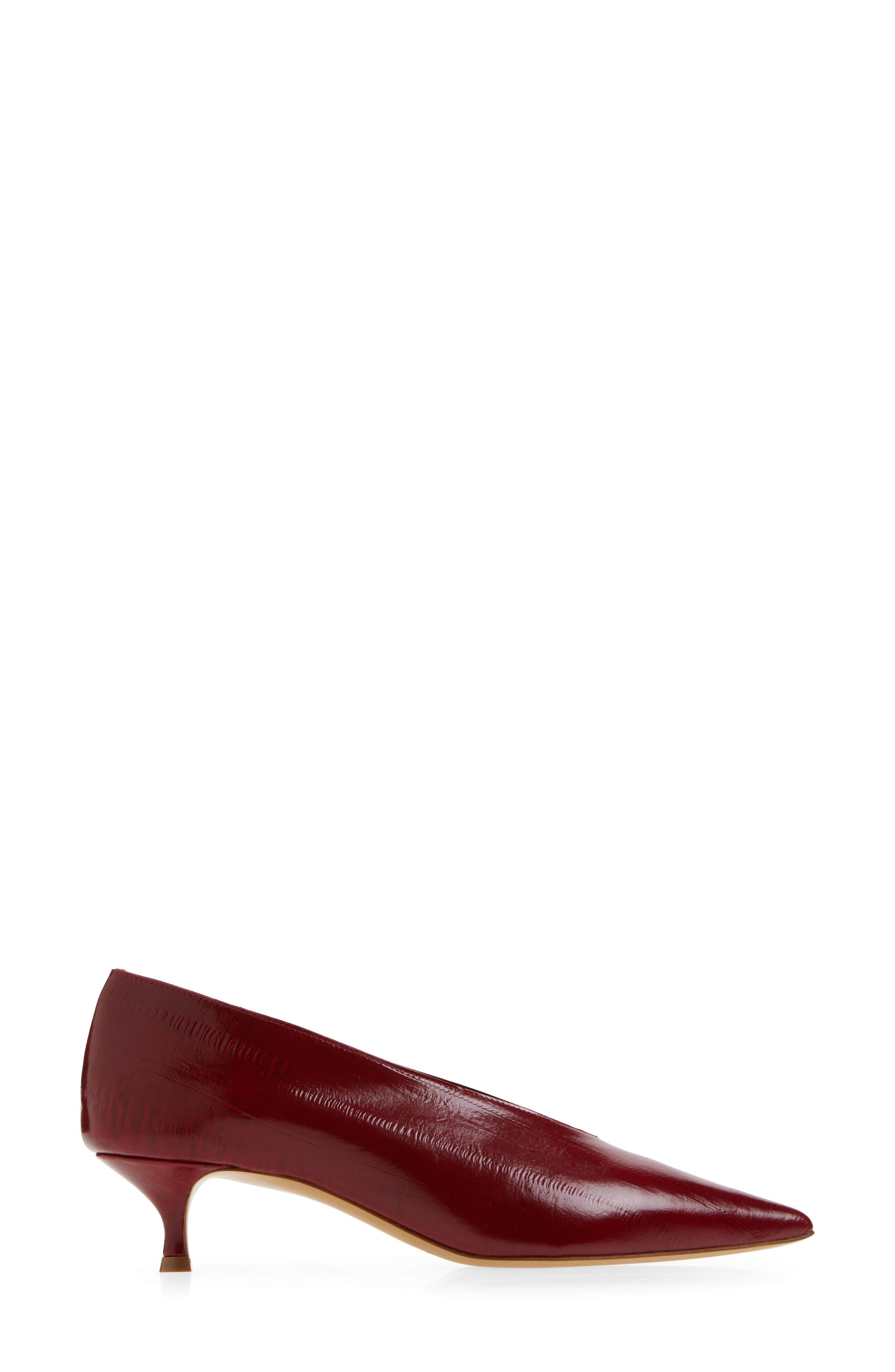 Le Monde Béryl Babouche Kitten Heel Pump, Alternate, color, Oxblood