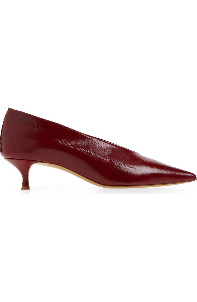 Le Monde Béryl Babouche Kitten Heel Pump, Alternate, color, Oxblood