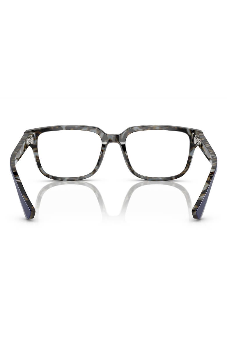 Dolce&Gabbana 54mm Square Optical Glasses, Alternate, color, Blue Havana / Demo Lens