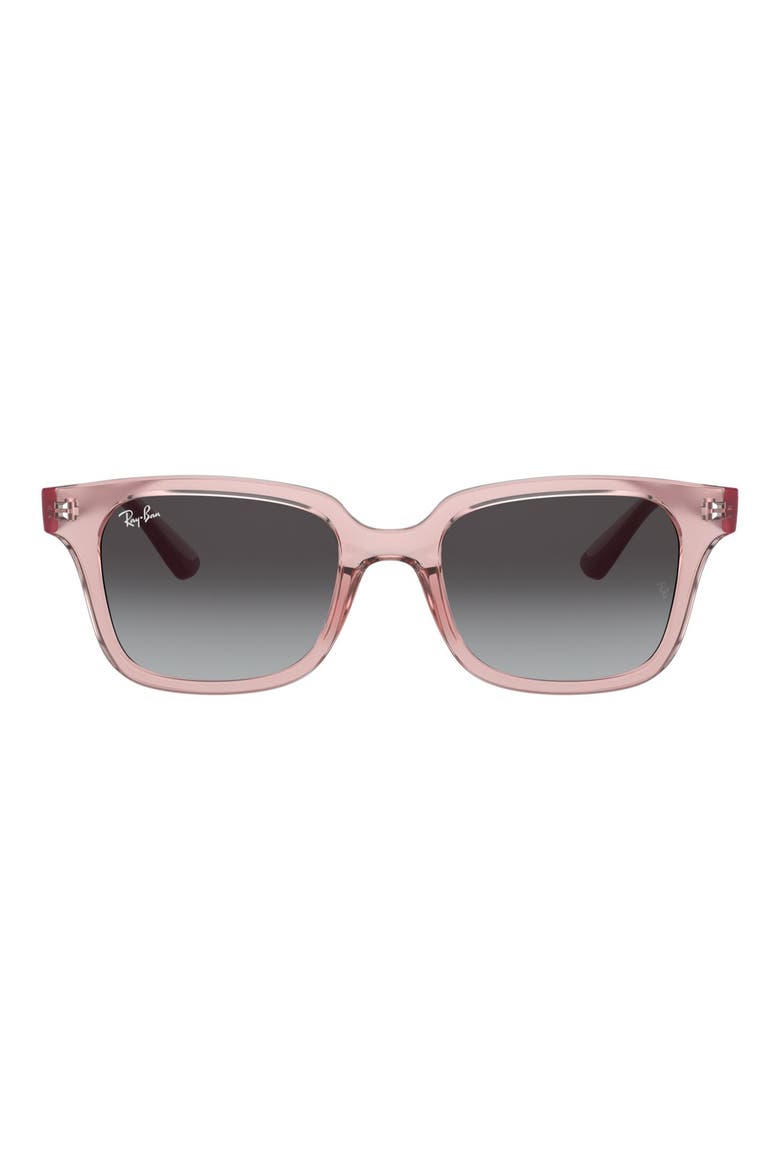 Junior Wayfarer 48mm Sunglasses, Main, color, TRANSPARENT PINK GREY GRADIENT