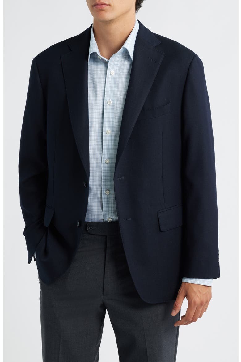 Luxury Performance Stretch Wool Suit Separate Jacket, Main, color, NAVY
