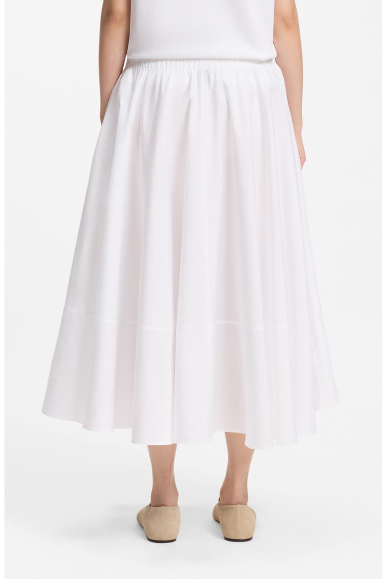 Valie Cotton Midi Skirt, Alternate, color, BRIGHT WHITE