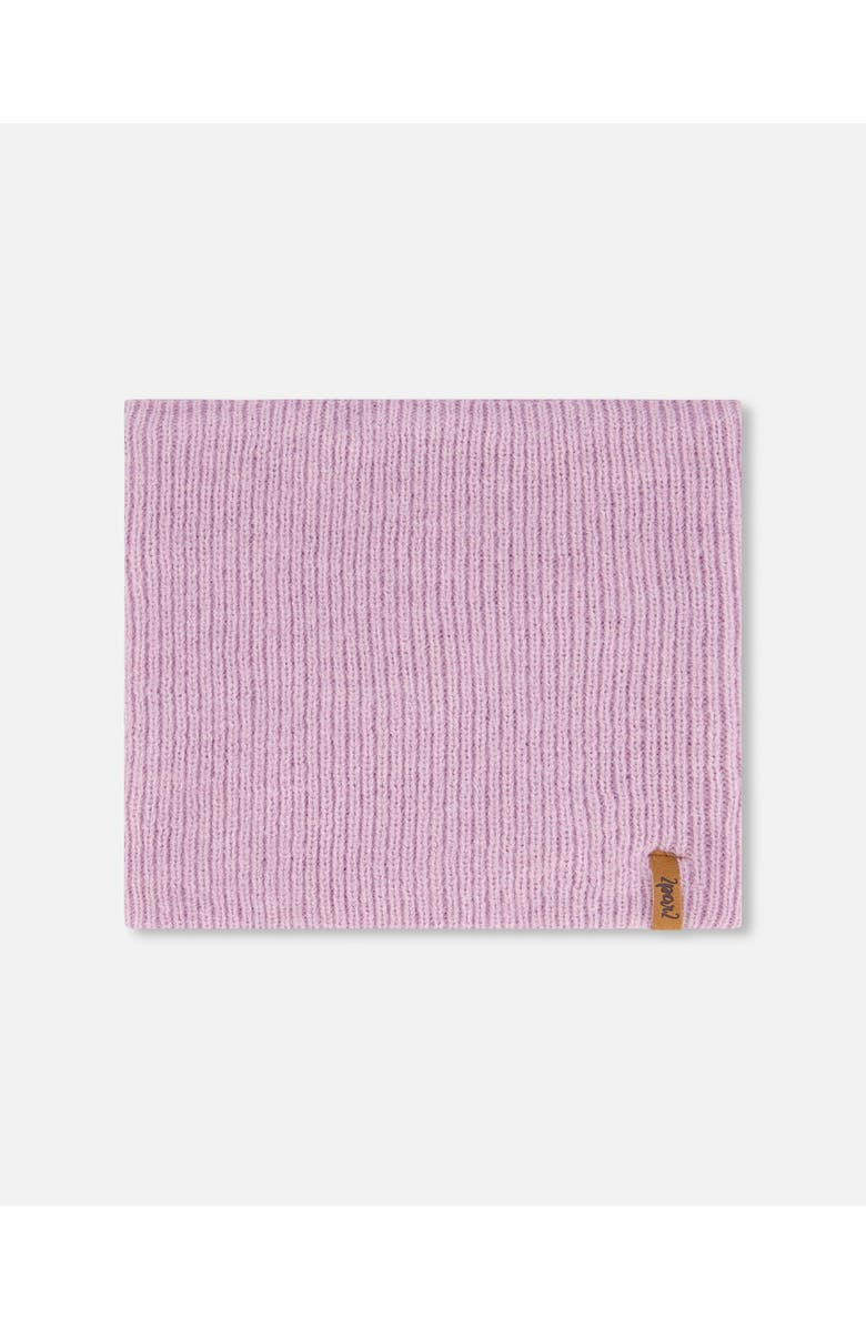 Deux par Deux Baby Girl's Mid-Season Knit Neckwarmer Lilac, Main, color, 