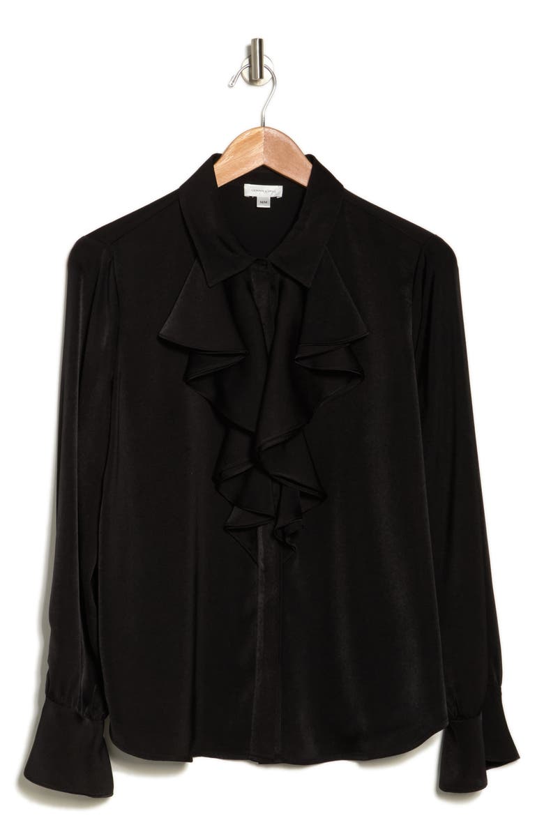 Gemma + Jane Long Sleeve Ruffle Blouse, Alternate, color, 