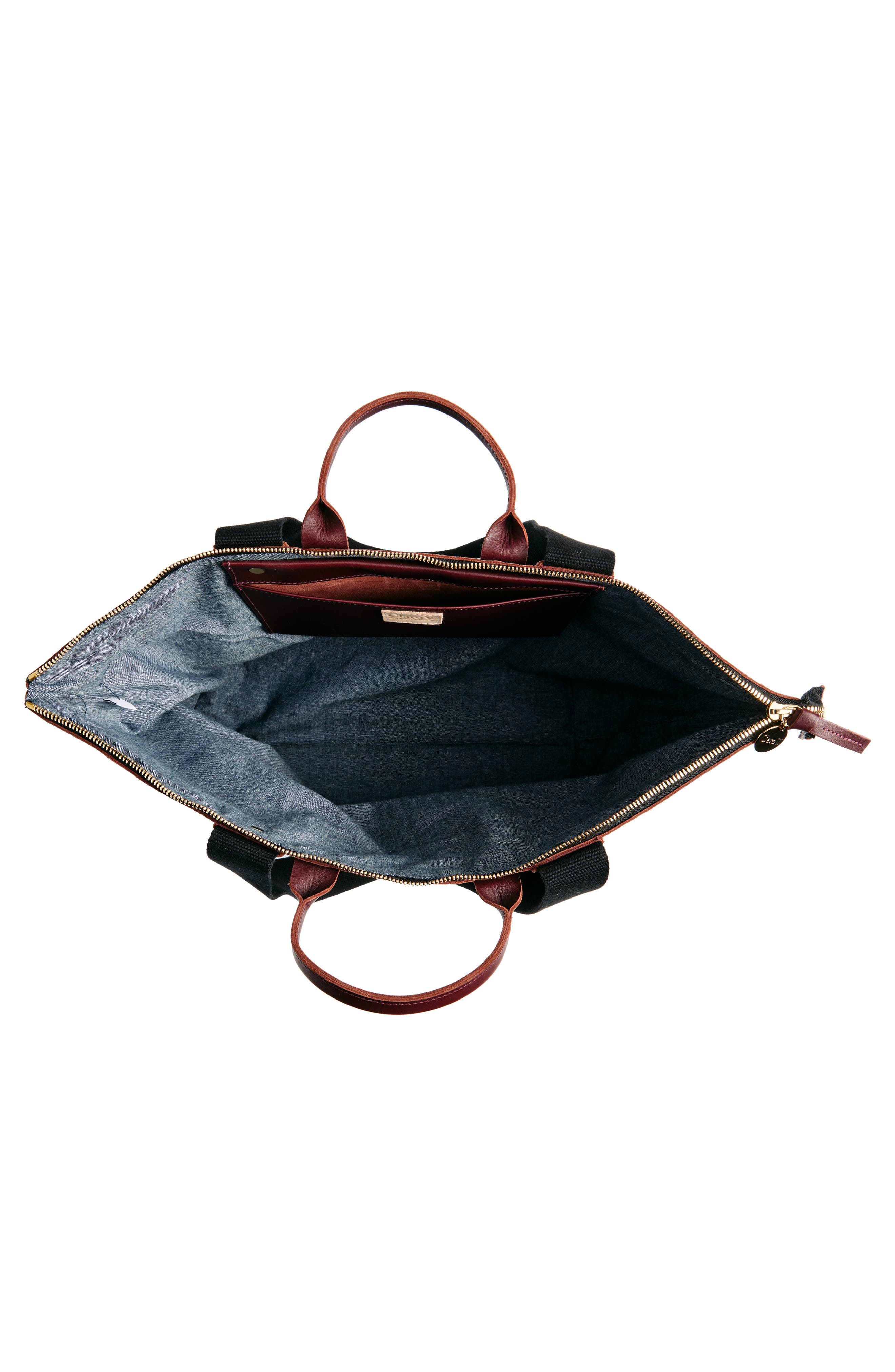 Clare V. Le Zip Sac Croc Embossed Leather Tote, Alternate, color, 