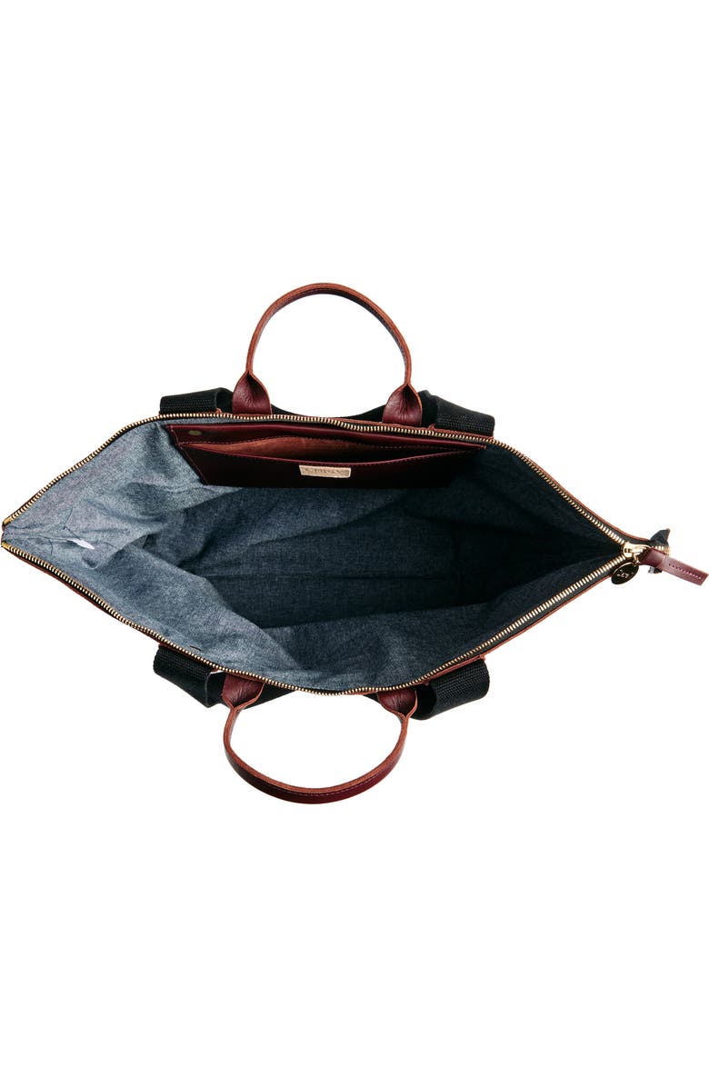 Clare V. Le Zip Sac Croc Embossed Leather Tote, Alternate, color,