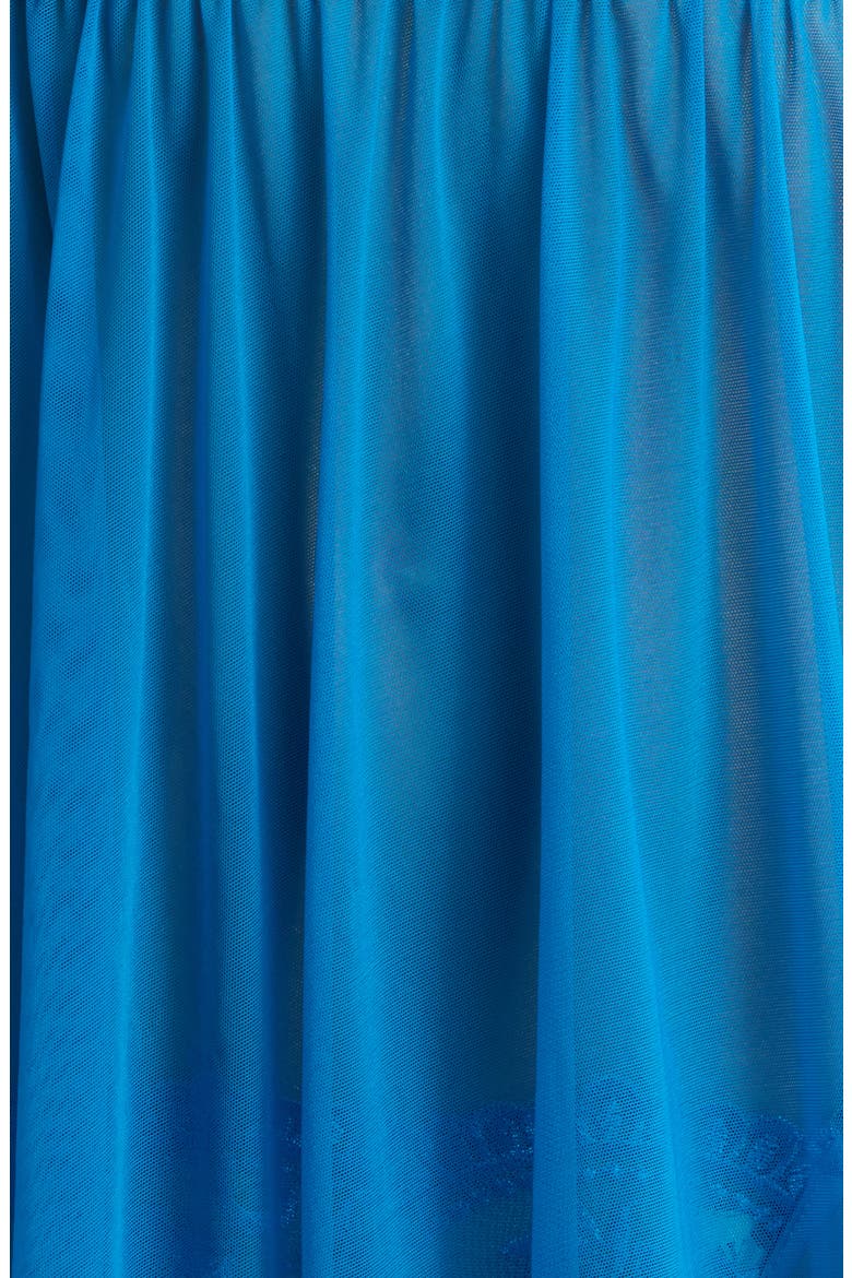 Embroidered Underwire Babydoll Chemise, Alternate, color, BLUE