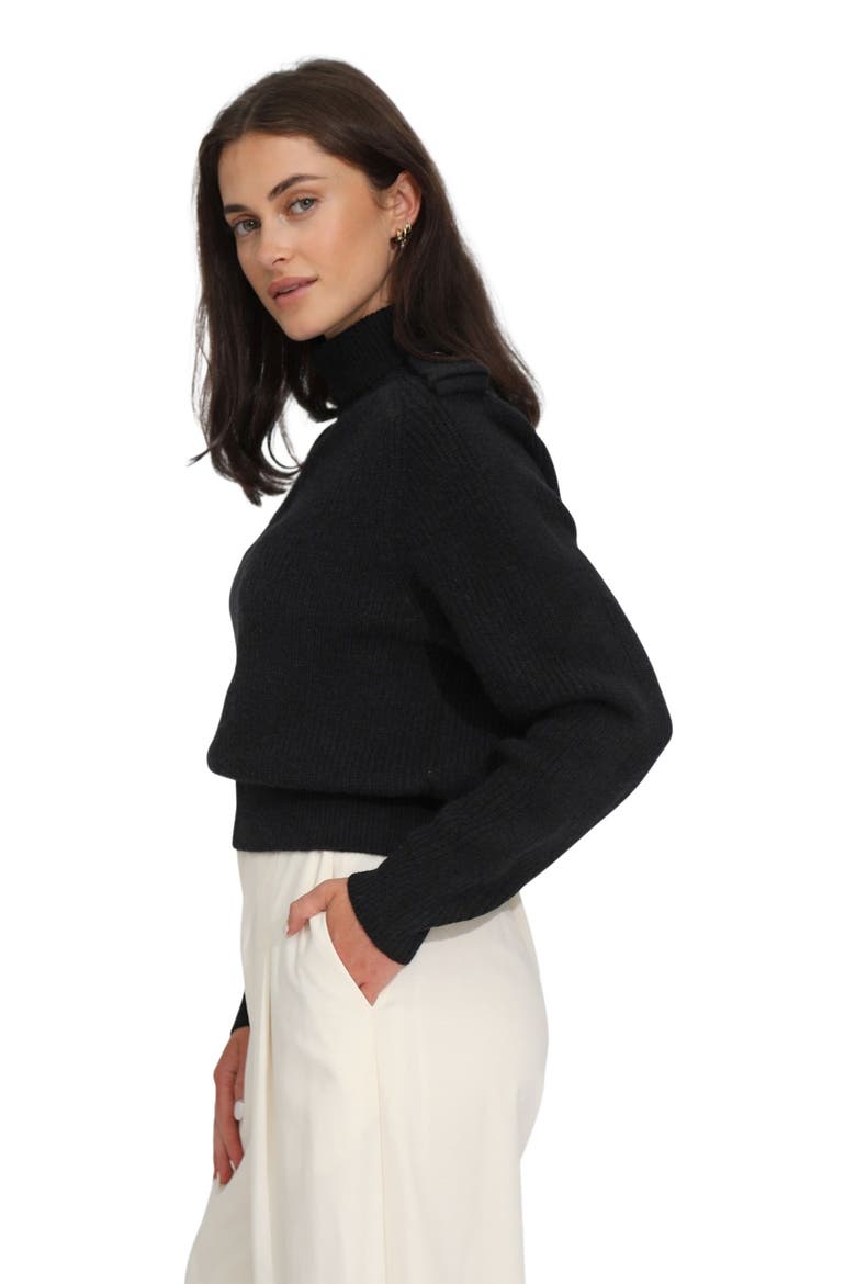 Lost & Found Knitted Sweater, Alternate, color, Black