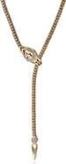 John Hardy Naga Y-Necklace, 14K Gold, Diamond