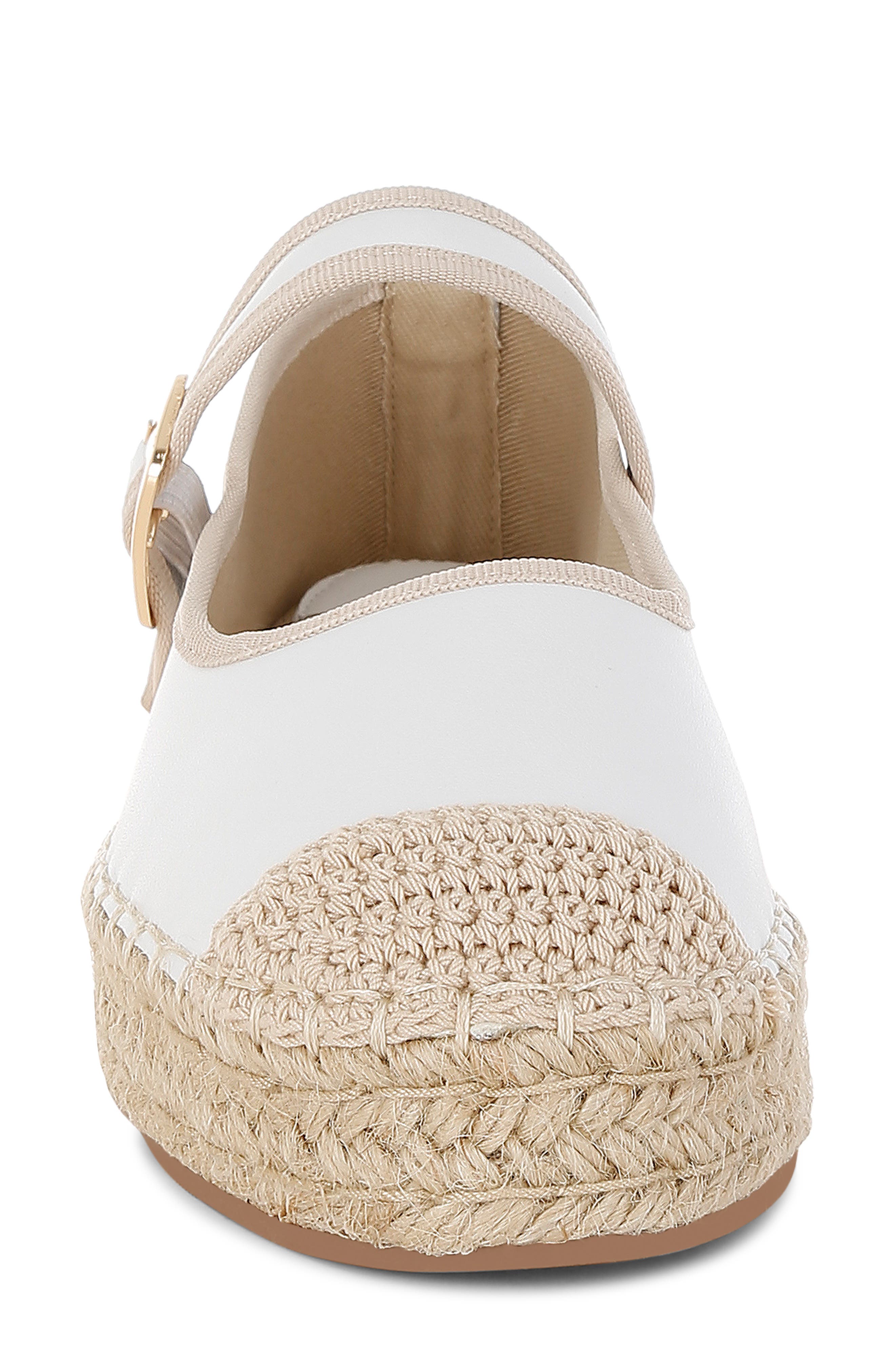Osdtac Espadrille Mary Jane Flat, Alternate, color, WHITE