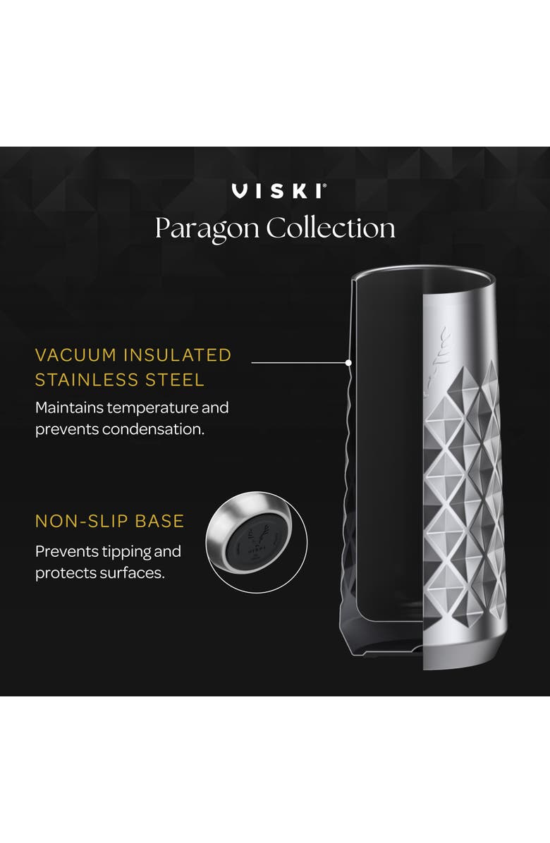 Viski Paragon Stainless Steel Champagne Flute, Alternate, color, Obsidian