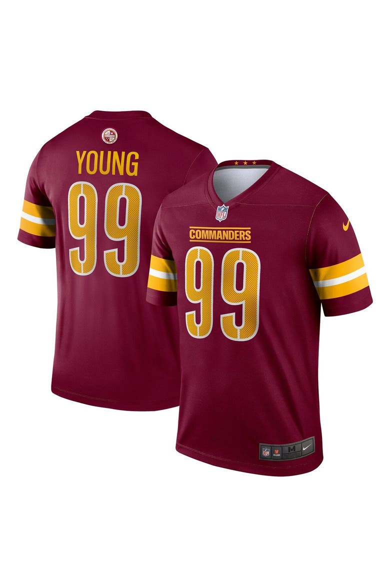 Men's Nike Chase Young Burgundy Washington Commanders Legend Jersey, Main, color, Burgundy