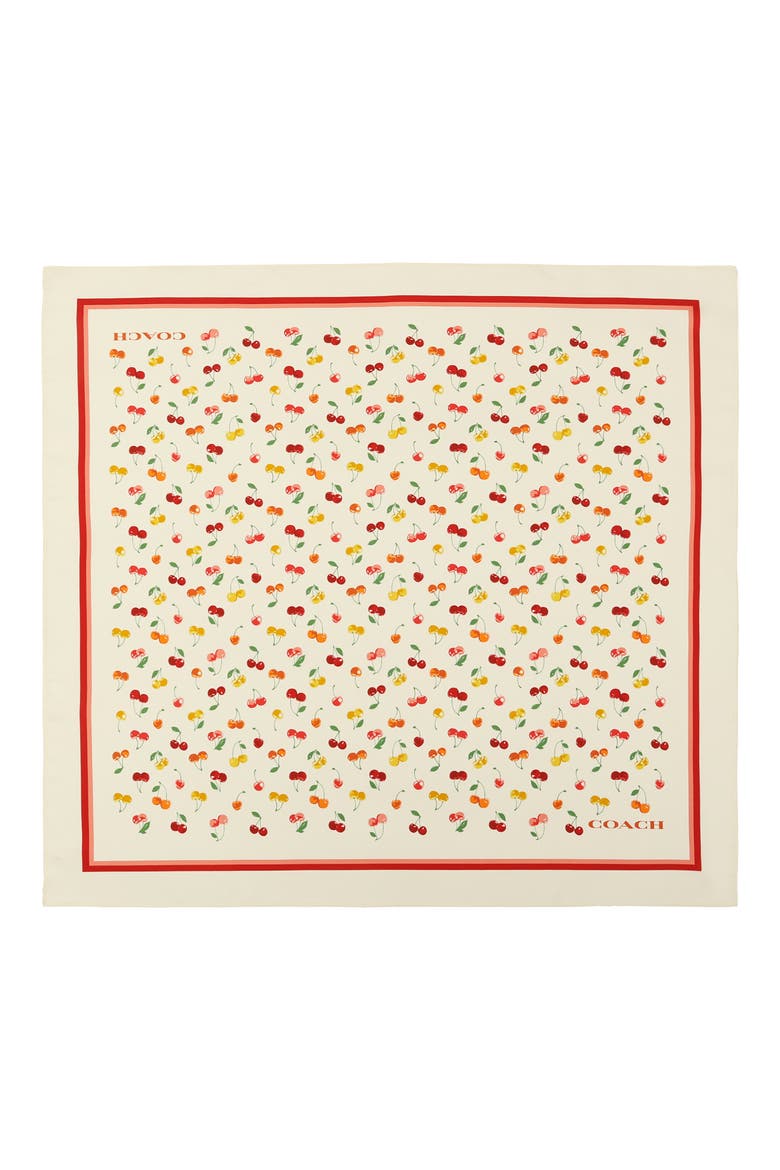 Cheery Mix Printed Silk Scarf, Main, color, CHALK MULTI