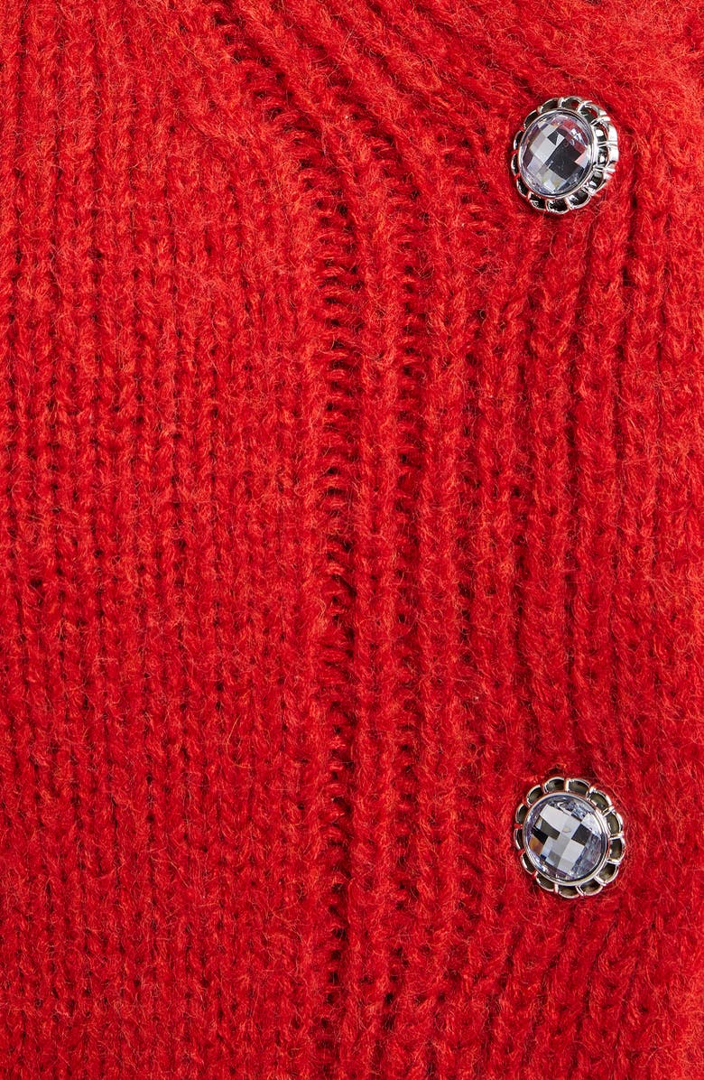 Estelle Crystal Button Cardigan, Alternate, color, 