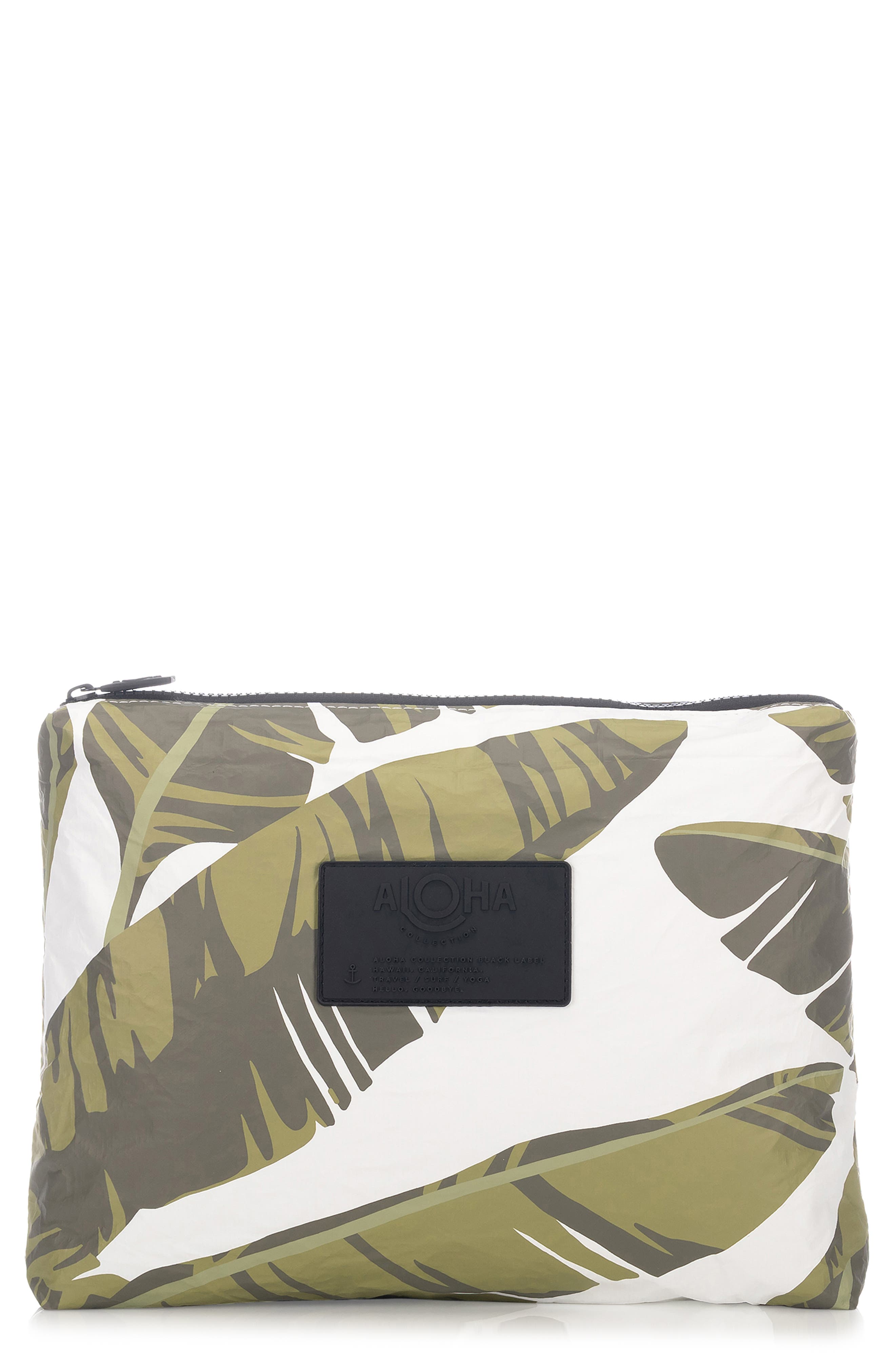 Aloha Collection Medium Water Resistant Tyvek® Zip Pouch in Luau 