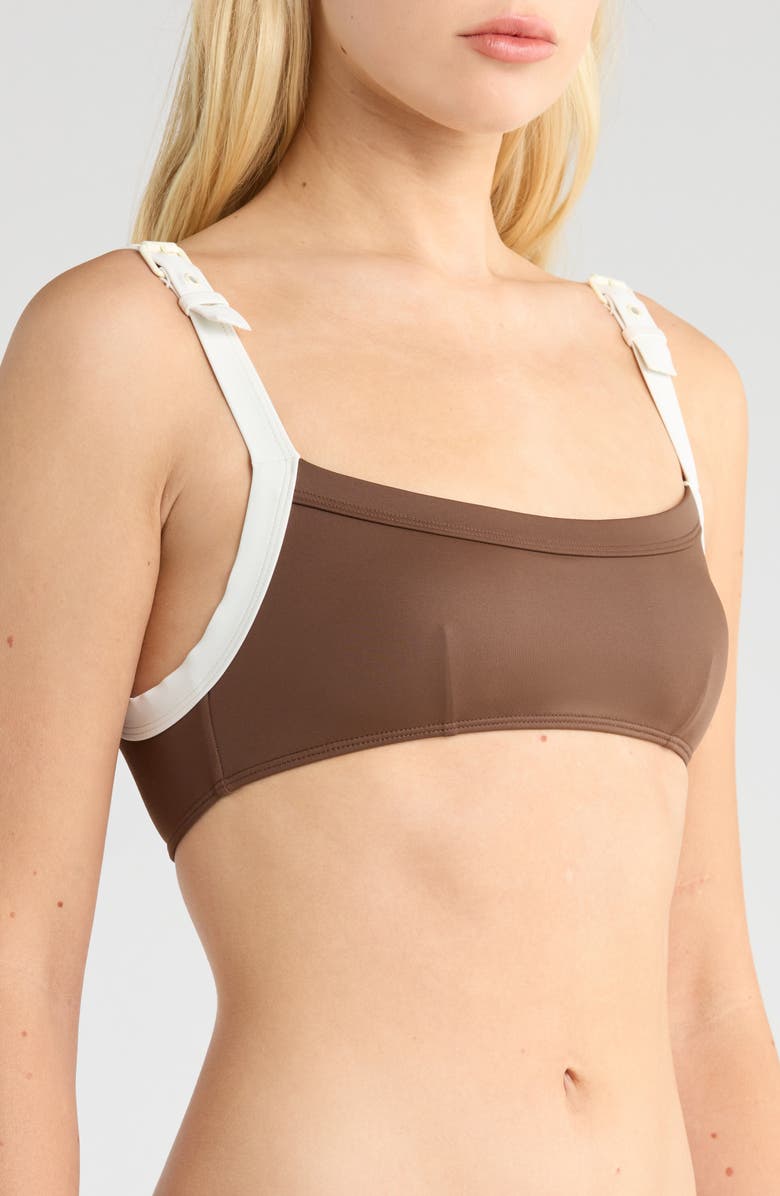 PacSun Belt Buckle Bikini Top, Alternate, color, Chestnut
