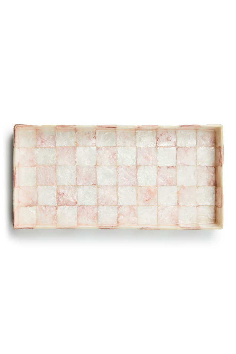 Rosy Check® Capiz Vanity Tray, Alternate, color, ROSY