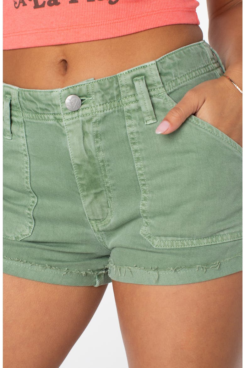 Lil Sunshine Cutoff Shorts, Alternate, color, LODEN FROST SOLID