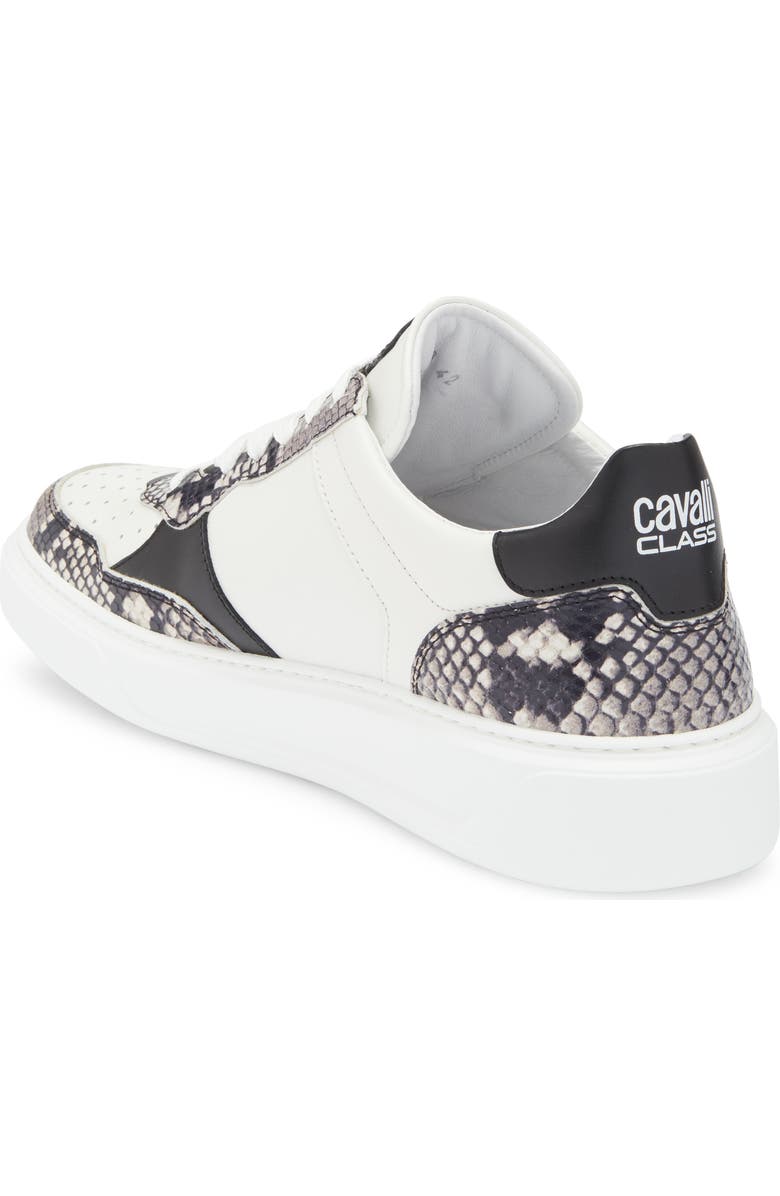 Roberto Cavalli Paneled Leather Sneaker, Alternate, color, White