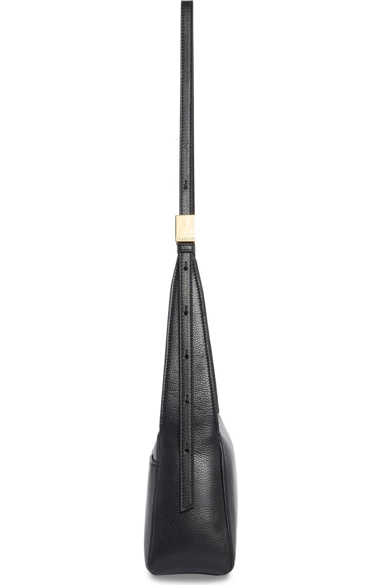 Thacker Dalia Pebbled Leather Crossbody Bag, Alternate, color, Black