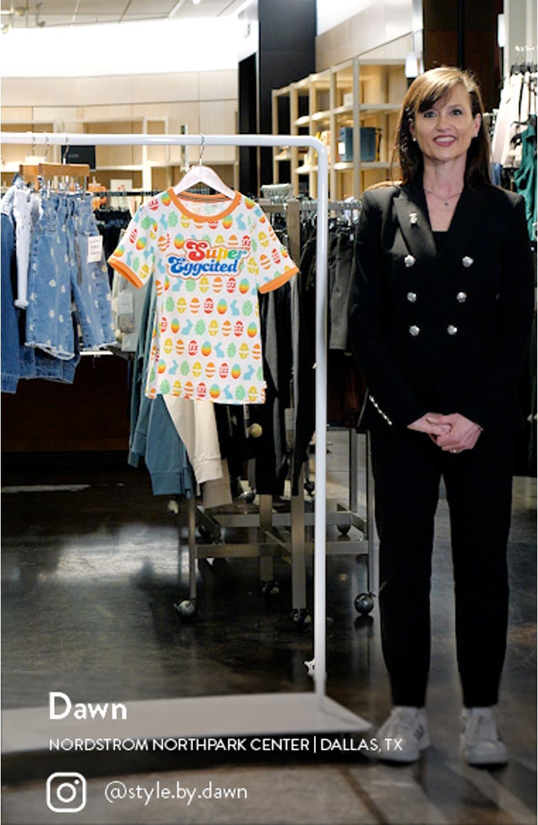 Kids' Super Eggcited Cotton Graphic T-Shirt, sales video thumbnail