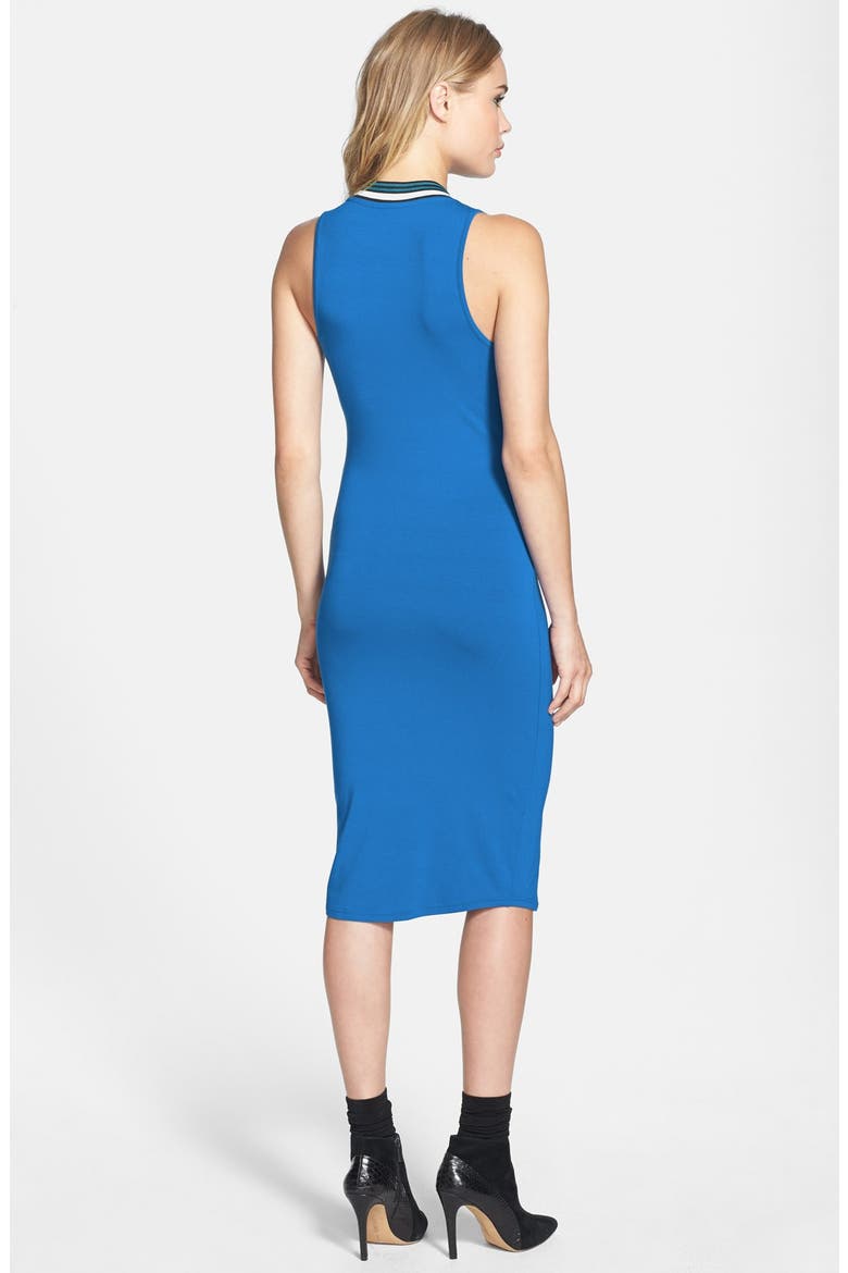 Contrast Trim Jersey Midi Dress (Nordstrom Exclusive), Alternate, color, BLUE