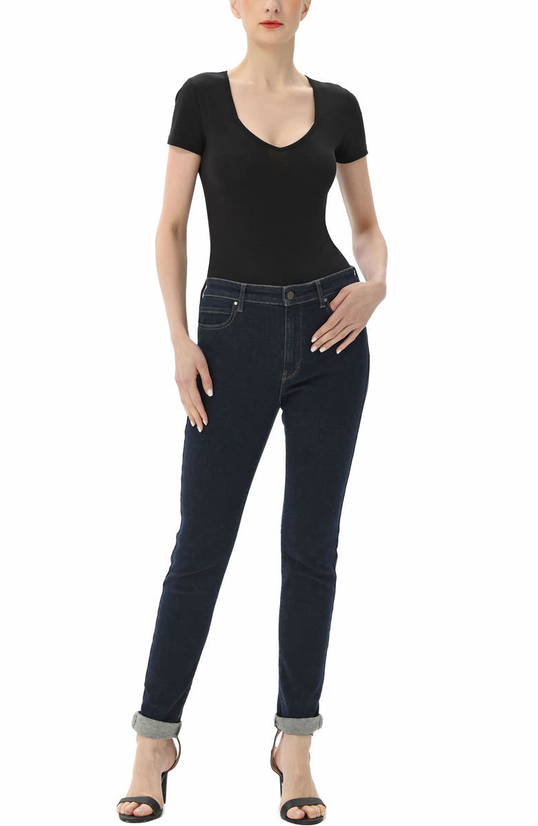 Kimi 
Kai Women
s Sweetheart Neck Basic Bodysuit, Alternate, color, Black