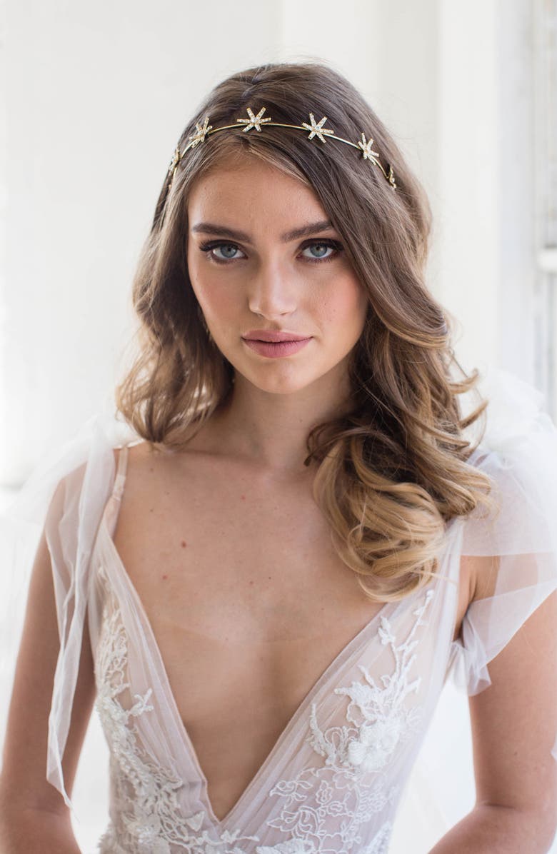Brides & Hairpins Analia Star Headband, Alternate, color, Gold
