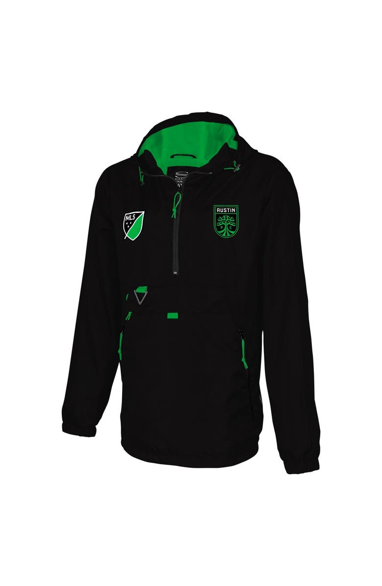 Stadium Essentials Men's Stadium Essentials Black Austin FC Compete Quarter-Zip Hoodie Jacket, Alternate, color, Black