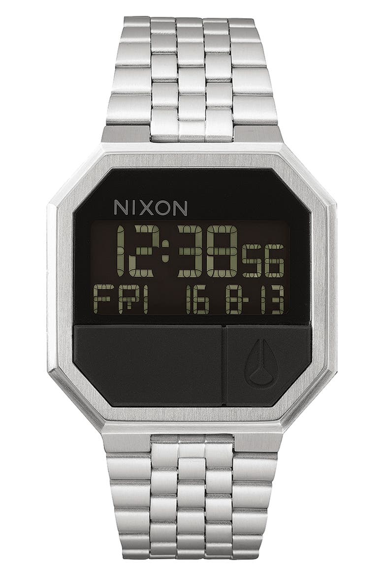 Rerun Digital Bracelet Watch, 39mm, Main, color, SILVER/BLACK