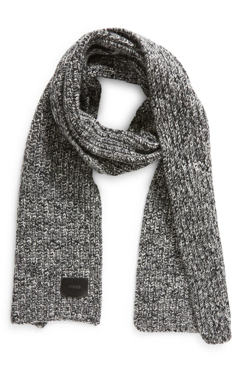 Vince Marl Shaker Stitch Wool & Cashmere Scarf, Main, color, 