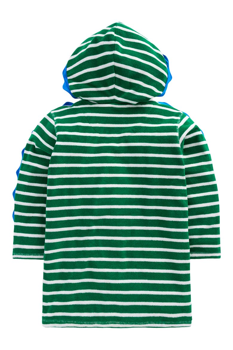 Kids' Fun Towelling Zip-Up Cover-Up, Alternate, color, CHAMELEON GREEN STRIPE